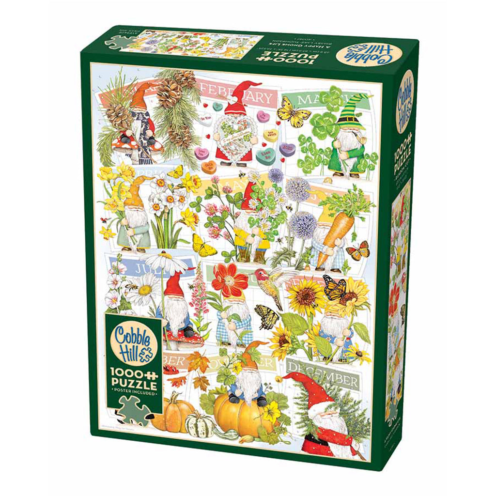 A Happy Gnome Life 1000 Piece Puzzle by Cobble Hill